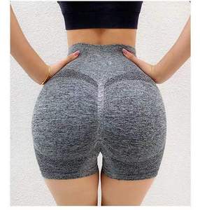Shorts de sport légers sans coutures pour femmes, taille mi-haute, avec fermeture élastique, pour yoga et course, effet push-up, imprimés - Product Image 3