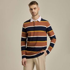 Camisetas Polo para Hombre, a Rayas, de Algodón, que Absorben la Humedad, Clásicas, con Cuello, Casuales, para Golf - Product Image 2