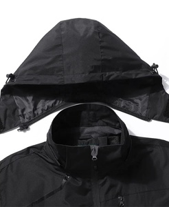 Veste coupe-vent zippée intégrale de haute qualité avec logo personnalisé pour homme, imperméable et coupe-vent, avec capuche. - Product Image 6