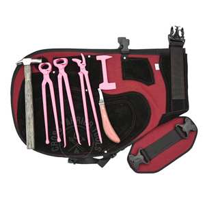 Kit d'outils de fermeur avec tablier de sécurité, cisaille à sabots de 14 pouces, couteau à sabots à lame en D, outil de dépose de sabots, pince à sabots courbée et marteau - Product Image 1