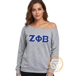 GREEK TREASURES เสื้อสเวตเชิ้ตฤดูหนาวสำหรับสตรี Zeta Phi Beta ปักลายตามสั่ง ผลิตขายส่ง ผ้าฝ้าย 100% - Product Image 3