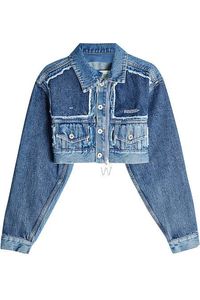 Veste en jean style workwear, col rabattu, poches, finition délavée, coupe classique, automne, matière coton - Product Image 4