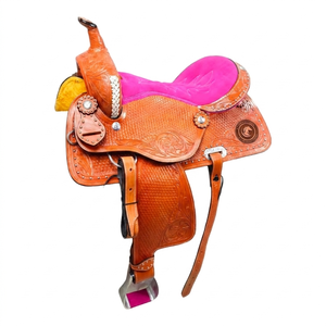 Selle de cheval western sur mesure en cuir de vache 100% véritable, tendance, qualité supérieure, fabriquée à la main - Product Image 2
