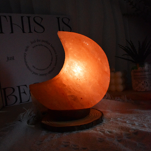 Private Label Supplier Services Modern Himalayan <b>Moon</b> Salt Lamp Best Selling Natural <b>Crystal</b> Decorative Lighting with OEM Size - Product Image 5