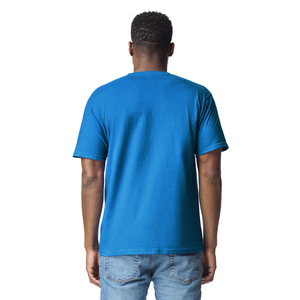 เสื้อยืดผู้ชายไซส์กลาง สีน้ำเงินรอยัล ผ้าฝ้ายพรีเมียม คอกลม แขนสั้น สวมใส่สบาย เหมาะสำหรับทุกวัน - Product Image 3
