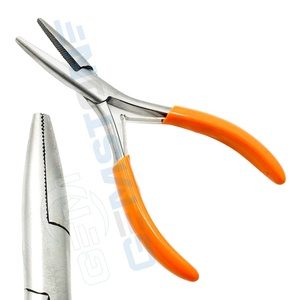 Professional 5.5 Inch Hair Extension Flat <b>Nose</b> Plier with Inside Teeth Stainless Steel Micro Ring & Nano Bead Crimping Tool - Product Image 3