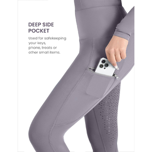 Leggings d'équitation personnalisés pour femmes, avec protection intégrale en silicone, pantalons d'équitation, jodhpurs - Product Image 4