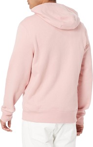 <b>Men</b> <b>Pink</b> Hooded Zip-Up Sweatshirt Regular Fit Casual Fleece Jacket With Pockets Breathable Solid Color Autumn Wear - Product Image 2