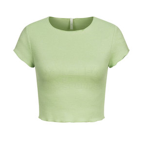 เสื้อครอปท็อปผู้หญิงสวมใส่สบาย เหมาะสำหรับใส่ทุกวัน สไตล์เรียบง่าย เสื้อครอปท็อปผู้หญิงน้ำหนักเบา เนื้อผ้านุ่ม เสื้อครอปท็อปตัวสั้น - Product Image 1