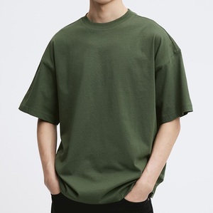 T-shirt en coton surdimensionné pour homme, manches courtes, vêtements d'extérieur, logo personnalisé, respirant, streetwear décontracté, t-shirts d'été pour homme, vente en gros - Product Image 3