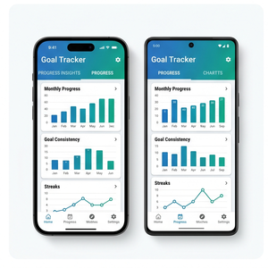 Application RoyalCraft Goal Tracker – Suivi des objectifs, suivi des progrès, objectifs quotidiens et planificateur d'accomplissements iOS/Android - Product Image 3