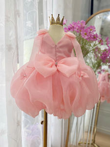 Vestido de Princesa Casual Personalizable OEM/ODM, Ecológico, Transpirable, para Niñas de 1 Año, Maxi sin Mangas, Halter, con Capas Flotantes 3D - Product Image 4