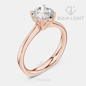 Bague de mariage ronde 1,25 carat, bijoux fins, certifiée IGI, or blanc 14 carats, diamant de laboratoire, bague de fiançailles et d'anniversaire - Product Image 6