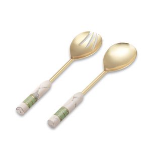 Handcrafted Decorative Metal Salad Server Spoon And Fork For Festive Occasions And Corporate Gifting Collection - Product Image 6