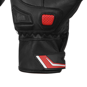 Guantes de Motocicleta de Cuero, Largos hasta la Muñeca, Transpirables, Sin Forro, Estilo Deportivo, con Pantalla Táctil, para Ciclismo, Primavera/Verano, Rojo, Negro, Blanco, en Tendencia - Product Image 6