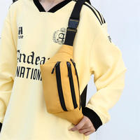 Tas Dada Bentuk Kotak BAGNEX B4900 Unisex Polyester Anti Air Fashionable 3 Resleting Logo Custom Sabuk Bawa Sehari-hari Outdoor