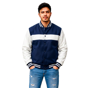 Veste universitaire personnalisée avec appliqué en feutre, fabricant de vêtements de rue Letterman, fournisseur de vêtements en gros à marque privée - Product Image 1