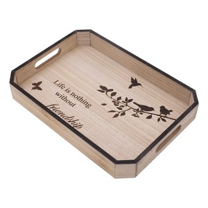 Multipurpose Solid Wood Serving <b>Tray</b> Rustic Luxury Butler Tea Coffee Ottoman Food Platter Available in Custom Design - Product Image 5