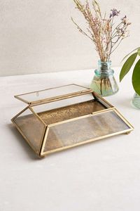 Metal & Glass Storage Boxes With Metal Frame For Jewelry Organizers And Storage Use Customized Glass Jewelry Boxes - Product Image 3