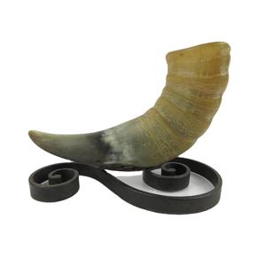 Stylish Polished Double Wall Eco-Friendly Buffalo Horn Viking <b>Drinking</b> Horn with <b>Stand</b> for Home & Outdoor Use - Product Image 1