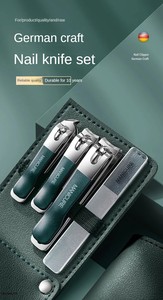 Factory Supply Custom Black Manicure Set 3 in 1 Straight Edge Toe Cutter Finger Nipper Nail <b>File</b> in <b>Box</b> - Product Image 6