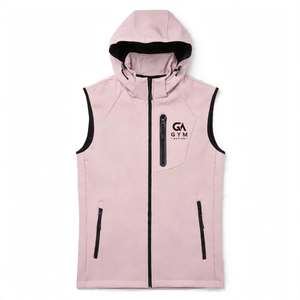 GA GYM ACTIVE Veste matelassée unisexe à capuche, fermeture éclair quart de tour, en polaire, coupe-vent, respirante, col montant, style sportif, pour l'automne, avec logo frontal - Product Image 5