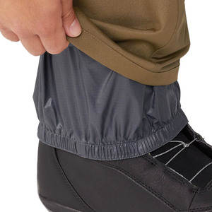 Pantalon de ski à capuche personnalisé couleur beige sable, imperméable 10 000 mm, respirant, écologique, isolé, multi-poches, pour snowboard, hiver - Product Image 6