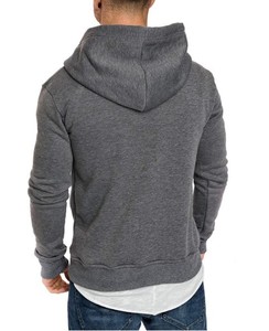 Sudadera con Capucha Azul Marino para Hombre, con Detalle de Botones, Corte Regular, Informal, de Punto, de Algodón, para Otoño - Product Image 4