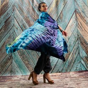 Belle Bohème Tie Dye Kimono pour Femmes Nouvelle Robe D'été Surdimensionnée avec Bandeau 1 Pièce pour Look de Vacances ou Festival Chic - Product Image 4