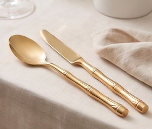 Ensemble de couverts de luxe finis en or ensemble de couverts en acier inoxydable élégant pour la table de cuisine de fête de mariage ustensiles de qualité supérieure - Product Image 4