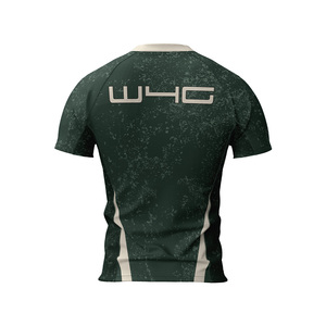 Camiseta de Compresión de Manga Corta para Hombre, con Rayas Rojas y Azules, de Secado Rápido, Cuello Redondo, Estampado por Sublimación, Corte Regular, para Gimnasio, Protección UV - Product Image 5