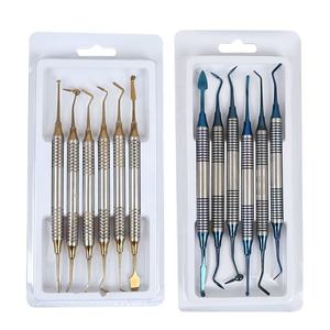<b>Dental</b> Composite Filling <b>Tools</b> Stainless Steel Manual Titanium Plated Handle Class I CE Certified Instruments for Teeth <b>Cleaning</b> - Product Image 6