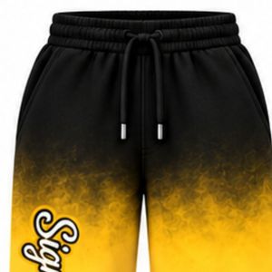 กางเกงจ็อกเกอร์ทรงโอเวอร์ไซส์ย้อมสีไทได สำหรับผู้หญิง ยี่ห้อ Sigma Gamma Rho สีดำทอง พร้อมตัวอักษรกรีกแบบกำหนดเอง กางเกงวอร์มลำลองสำหรับชมรมนักศึกษา - Product Image 4