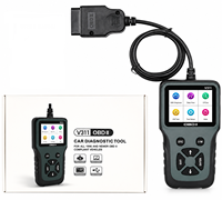 V311 OBD2 Pemindai Universal Elektrik 12-24V Pembaca OBD LCD Kompatibel Android Alat Diagnostik Mobil Spanyol Rusia