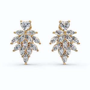 Pendientes de Diamantes Cultivados en Laboratorio con Forma de Hoja Marquise, 1.92 CTW, Certificados por IGI, Chapados en Rodio, Oro Sólido de 14K, Blanco Lujo D - Product Image 2