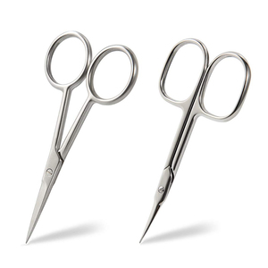 Ciseaux de manucure professionnels en acier inoxydable, lames droites et affûtées, durables, pour droitiers, pour la coupe des cuticules, le nail art, adultes - Product Image 2