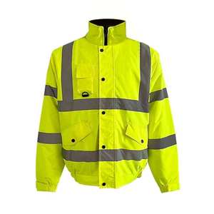 Veste de sécurité réfléchissante haute visibilité pour hommes, imperméable, en polyester, vêtements de travail, softshell, haute visibilité, pour la construction - Product Image 5