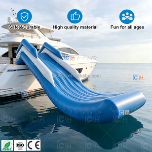 Tobogán Acuático Inflable para <span class=keywords><strong>Playa</strong></span>, Tobogán Doble para Barco, PVC Resistente, Diversión Acuática para Niños y Adultos - Product Image 1