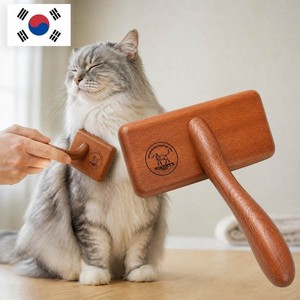 Brosse lissante en bois pour animaux de compagnie, innovante pour le toilettage, outils de toilettage en bois, pour l'élimination douce des poils et la réduction de la chute des poils - Product Image 1