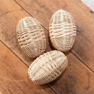 Huevos grandes de ratán natural tejidos a mano Jumbo huevo de Pascua vacaciones y accesorios decorativos fesviales - Product Image 2