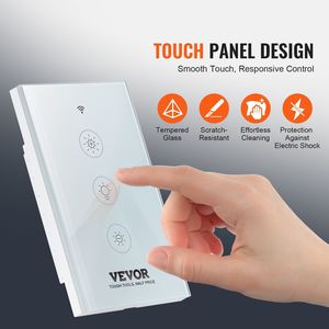 WiFi Smart luce Dimmer interruttore 100-250V AC wi-fi 2.4GHz 15%-continuo oscuramento LED dimmerabile Touch Panel telecomando App - Product Image 3