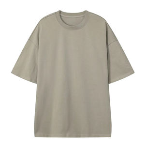 T-shirt Streetwear Oversize Homme Coupe Boxy Hip Hop 220 g/m² Épais avec Impression DTG Personnalisée et Épaules Tombantes - Product Image 1