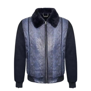 2026 Custom Embroidery Logo Leather Motorcycle Cargo Pocket Bomber Leather <b>Jacket</b> for <b>Mens</b> - Product Image 5