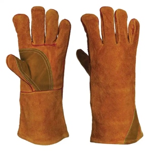 Heavy-Duty Cowhide Split Leather Safety Gloves for Welding Industrial Hand and <b>Arm</b> Protection Anti-Cut Heat-Safe Features - Product Image 3