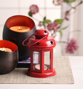 Star <b>Light</b> Decorative Metal Lantern Indoor <b>Outdoor</b> <b>Hanging</b> Star Shape Candle Holder for Home Garden Patio Balcony Wedding Party - Product Image 2