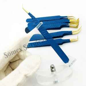 Pinzas de Alta Gama para Extensión de Pestañas, de Acero Inoxidable, Multiusos, para Almacenamiento y Aplicación de Pestañas - Product Image 1