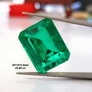 พลอยมรกตสีเขียวคุณภาพสูง ผลิตในห้องปฏิบัติการ ระดับพรีเมียม ทรงหลวม คุณภาพเยี่ยม เหมาะสำหรับทำเครื่องประดับ ใช้ในงานตกแต่งอย่างหรูหรา - Product Image 1