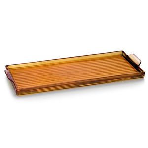 Plateau de service rectangulaire en teck massif, artisanal, moderne, écologique, avec poignées, pour la nourriture, le café, le thé et la décoration - Product Image 5