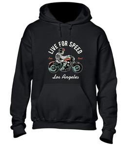 Sudadera con Capucha Bordada 100% Algodón para Motocicleta, Estilo Chopper, Otoñal, Resistente al Viento, Transpirable, Corte Holgado - Product Image 1