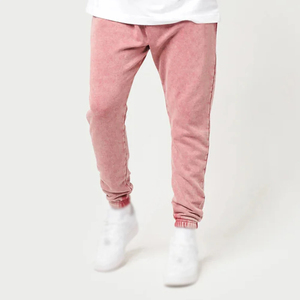 Pantalon décontracté pour homme coupe droite surdimensionnée délavé à l'acide, 100% coton extensible de haute qualité, service OEM - Grande Vente - Product Image 3